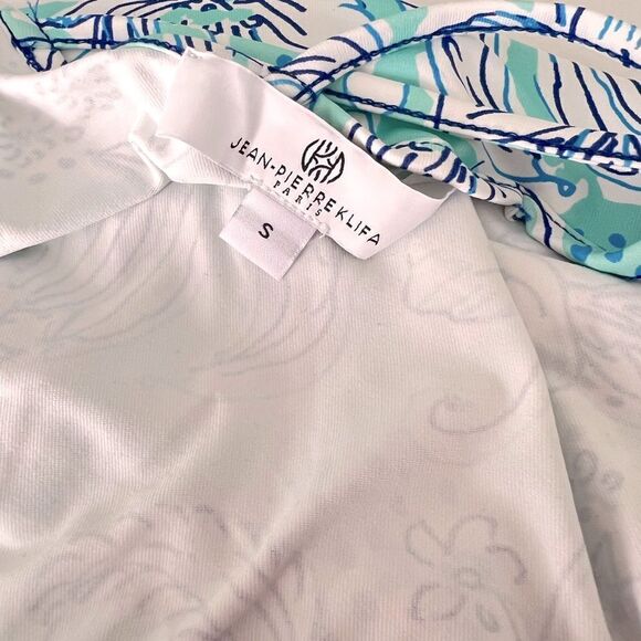 Jean Pierre Klifa Spaghetti Dress Blooms Blue - Picture 6 of 7